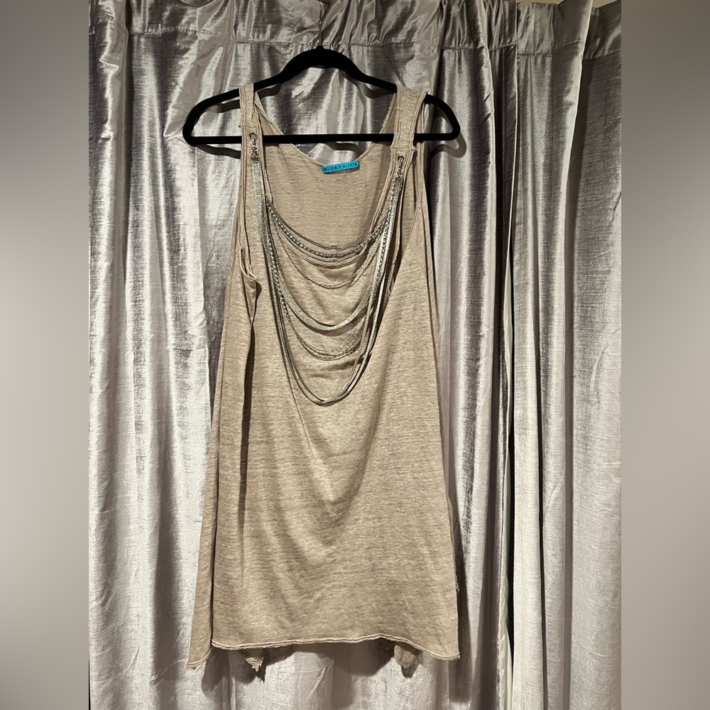 Alice and Olivia removal necklace tank dress